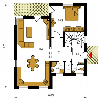 Grundriss des Erdgeschosses - CUBER