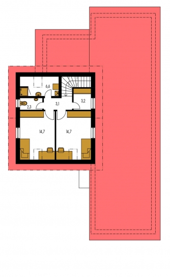 Grundriss des Obergeschosses - GAMA