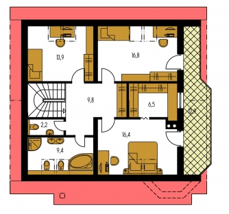 Floor plan of second floor - IDEAL