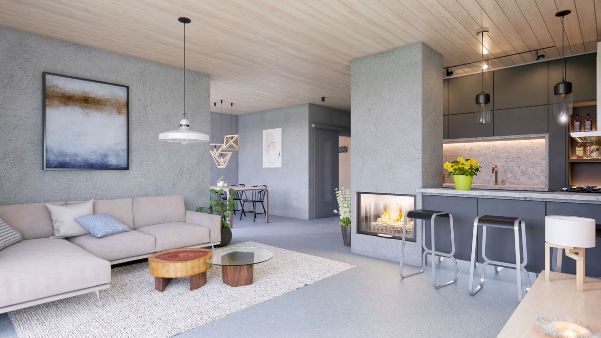 Concrete — a modern part of the interior