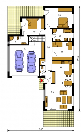 Floor plan of ground floor - GAMA
