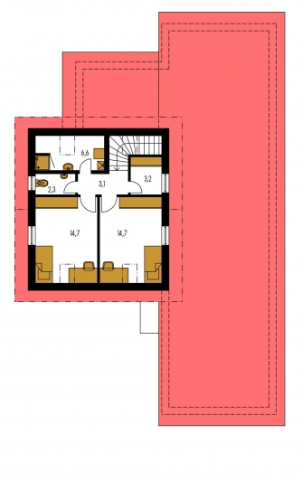 Floor plan of second floor - GAMA