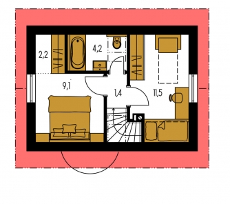 Floor plan of second floor - VIKTORIA
