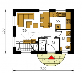 Mirror image | Floor plan of ground floor - VIKTORIA