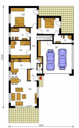 Mirror image | Floor plan of ground floor - GAMA