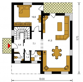 Image miroir | Plan de sol du premier étage - CUBER